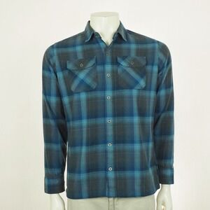 Kuhl Dillingr Flannel Shirt Mens Small Gray Plaid Button Down Cotton Blend Camp